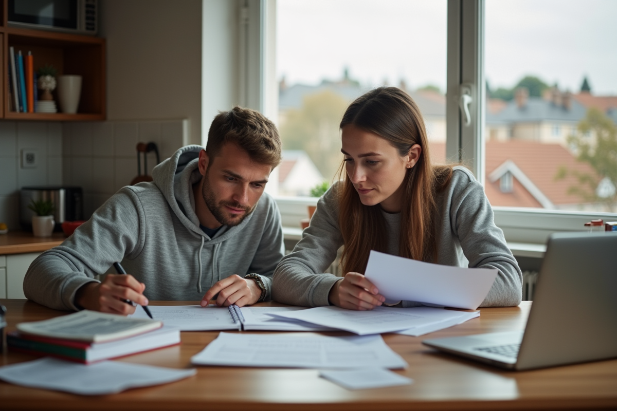 Parents examinant des formulaires d